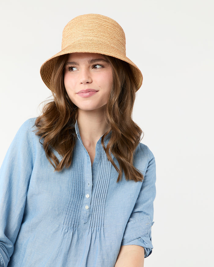 Chic Crochet Bucket Hat in Natural