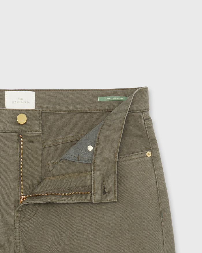 Clift Straight Leg Jean in Bark Garment-Dyed Stretch Denim