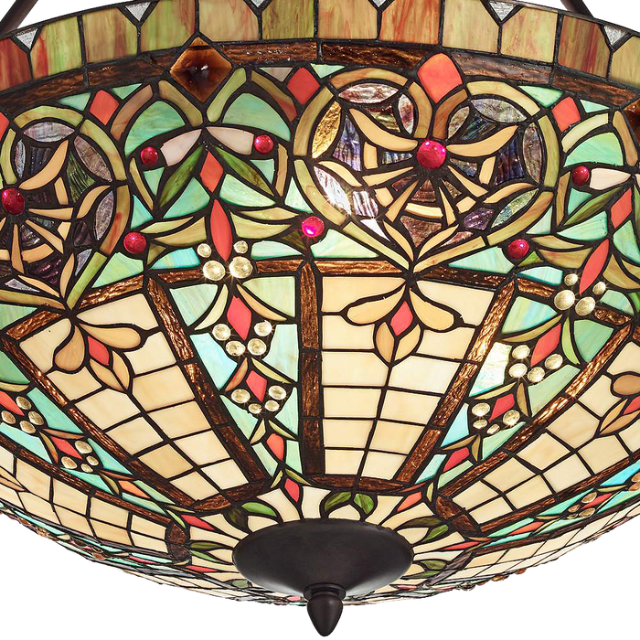 Corazon Bronze 25wide Robert Louis Tiffany Pendant Light