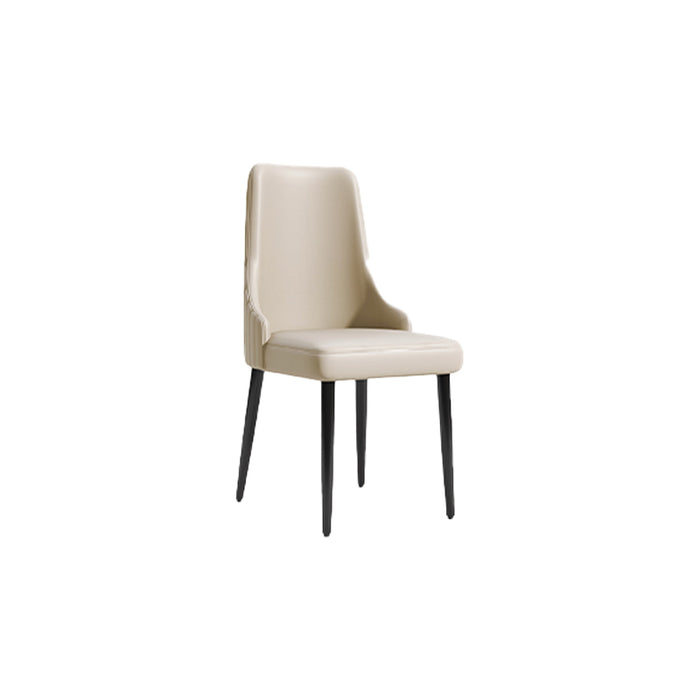 Cosmie PU Leather Dining Chair/Contemporary/Steel Legs/Black Legs