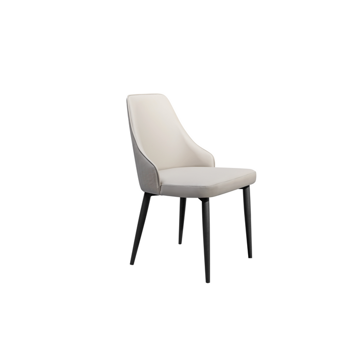 Cosmie PU Leather Dining Chair/Contemporary/Steel Legs/Black Legs