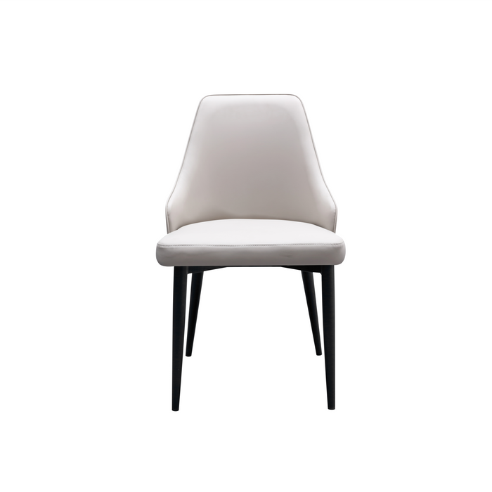 Cosmie PU Leather Dining Chair/Contemporary/Steel Legs/Black Legs