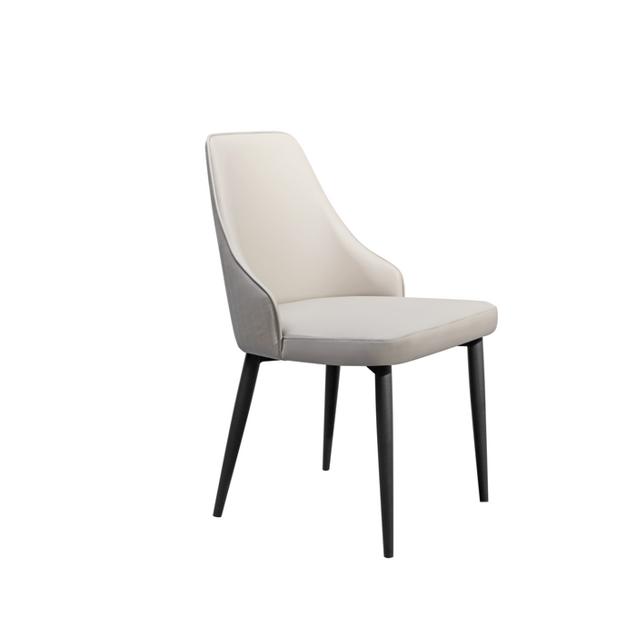Cosmie PU Leather Dining Chair/Contemporary/Steel Legs/Black Legs