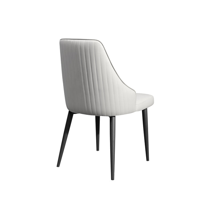 Cosmie PU Leather Dining Chair/Contemporary/Steel Legs/Black Legs