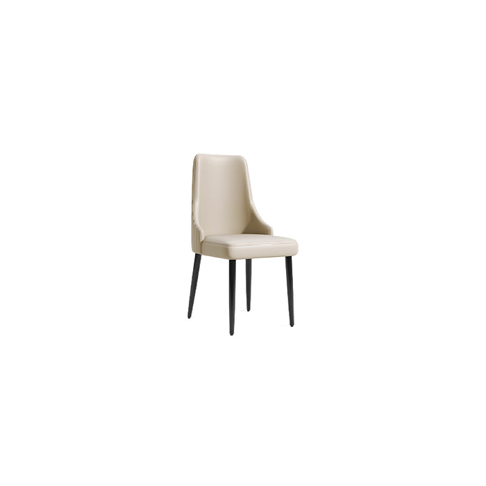 Cosmie PU Leather Dining Chair/Contemporary/Steel Legs/Black Legs
