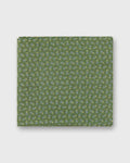 Cotton Pocket Square in Green/Aegean Floral
