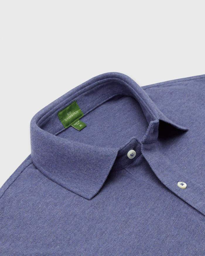 Court Polo in Heather Twilight Pima Pique