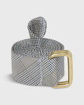 D-Ring Belt in Black/Royal Glen Plaid