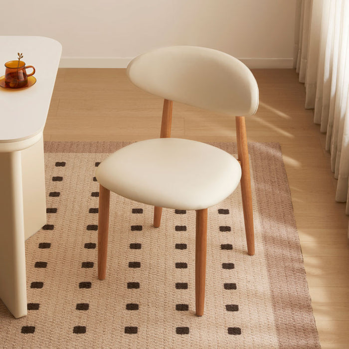 Danielle Rubberwood Dining Chair with Upholstered Seat Cushion