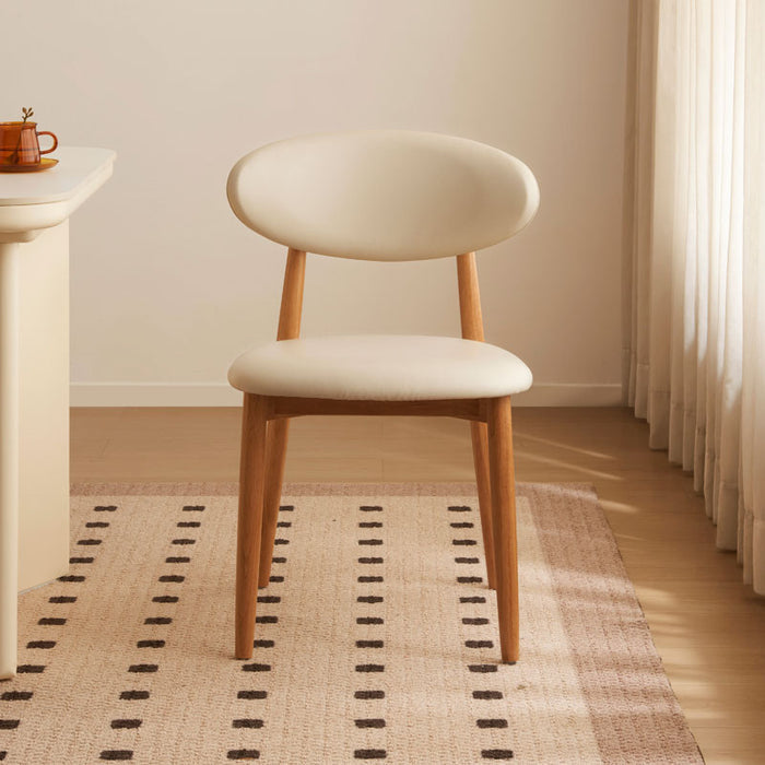 Danielle Rubberwood Dining Chair with Upholstered Seat Cushion
