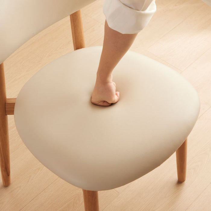 Danielle Rubberwood Dining Chair with Upholstered Seat Cushion