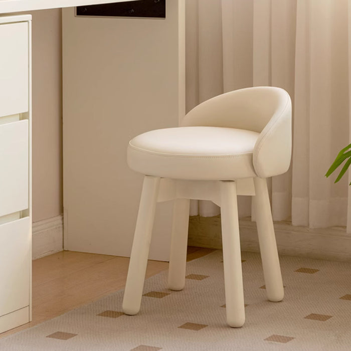 Davina Artificial Leather Solid Wood Frame Rotation Bedroom Makeup Chair for Vanity Table