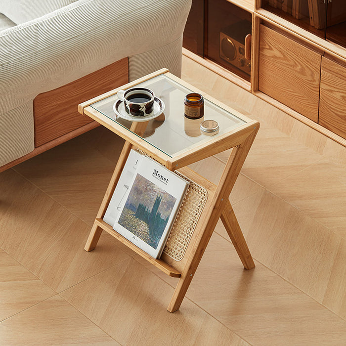 Dawson Z-shaped Bamboo Frame Side Table Multiple Color