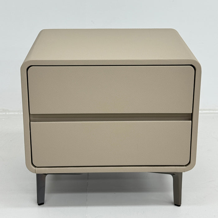 Dayisa Premium PU Leather Bedside Table with Drawers/Night Stand with Storage