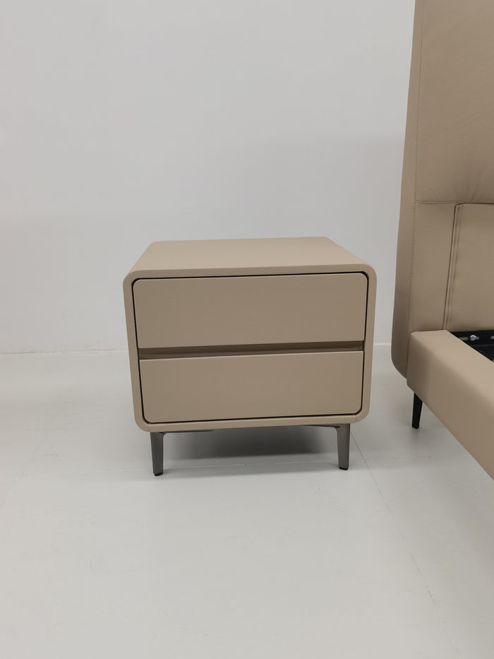 Dayisa Premium PU Leather Bedside Table with Drawers/Night Stand with Storage
