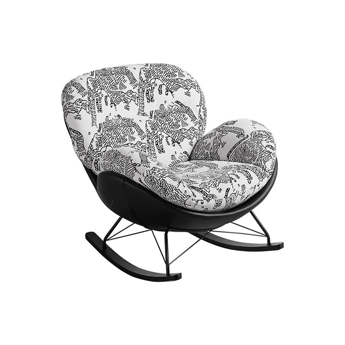 Deborah Single Rocking Chair/Lazy Sofa Jacquard Fabric/Cotton Flannel Fabric