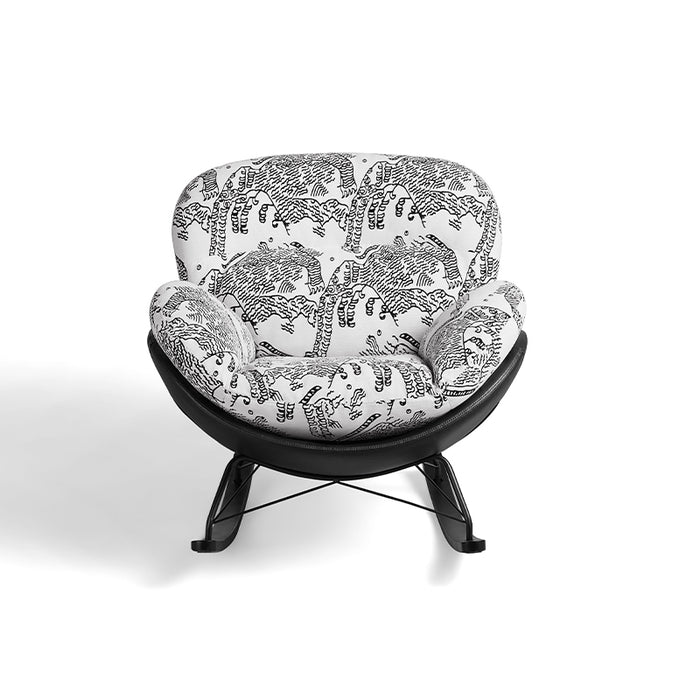 Deborah Single Rocking Chair/Lazy Sofa Jacquard Fabric/Cotton Flannel Fabric