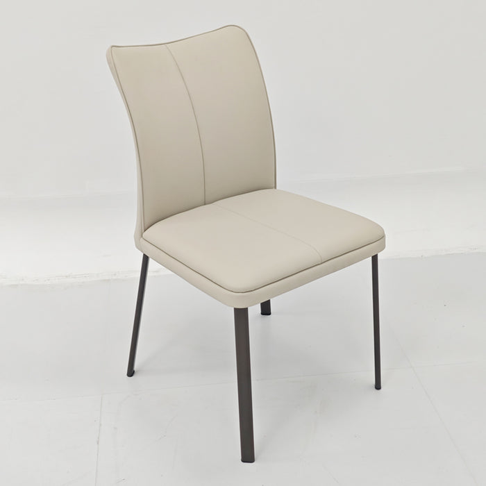 Dining Chairs PU Leather Padded Seat /Carbon Steel Frame/High-resilience Foam