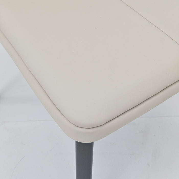 Dining Chairs PU Leather Padded Seat /Carbon Steel Frame/High-resilience Foam
