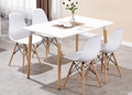 Diningset-A09 / White Dining Table 1.5M/MDF with 4 chairs