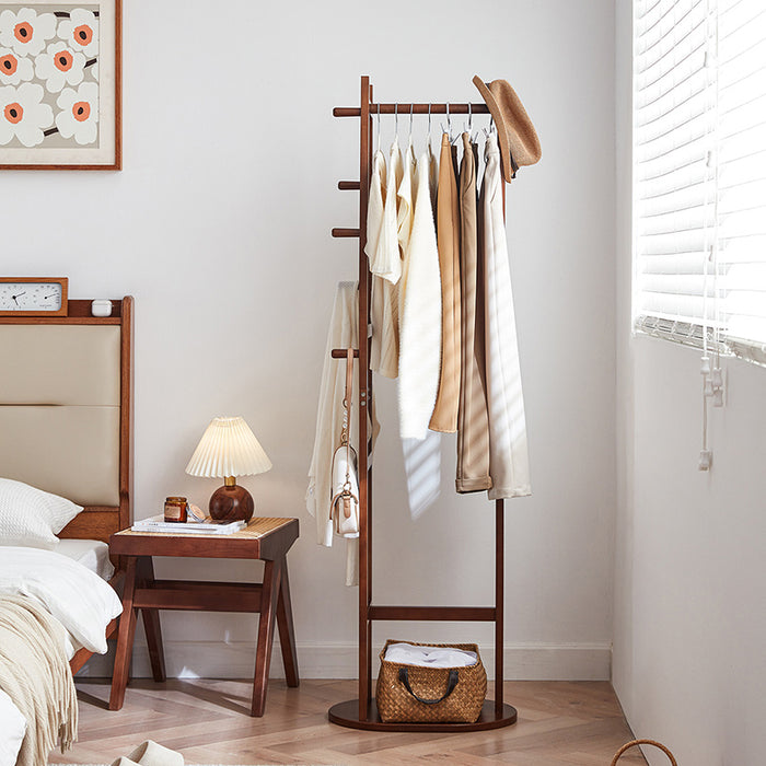 Donovan Rubberwood Clothing Racks Hanger/Stylish Entryway Coat Rack with Shelf Multiple Size