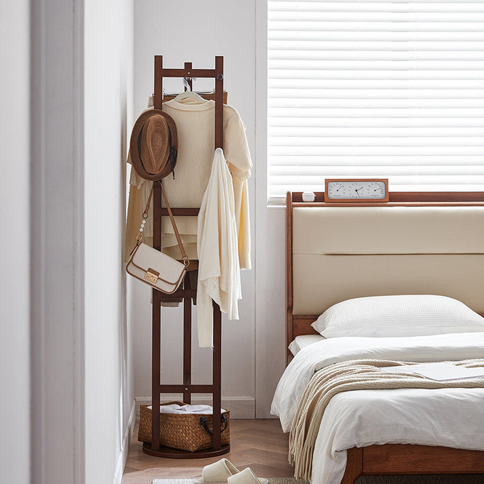 Donovan Rubberwood Clothing Racks Hanger/Stylish Entryway Coat Rack with Shelf Multiple Size