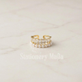 Double Band Pearl Ring