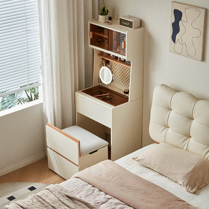 Duncan 0.5m/0.6m/0.8m Dressing Table Bedside Tables Set With Drawer/Mirror/Stool