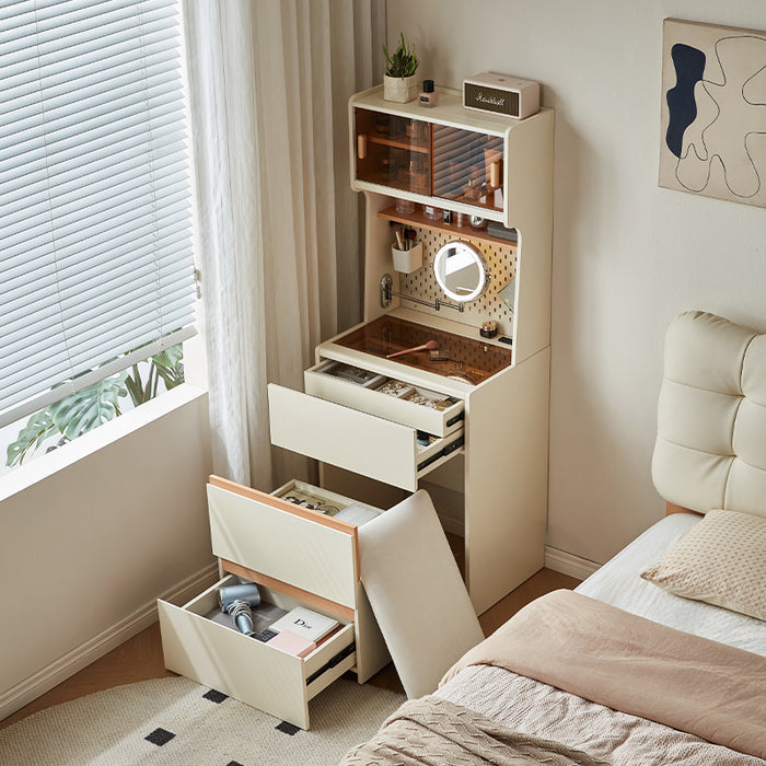 Duncan 0.5m/0.6m/0.8m Dressing Table Bedside Tables Set With Drawer/Mirror/Stool
