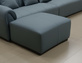 Eco Leather Sofa Footrest Solid Wood Frame High Resilience Foam