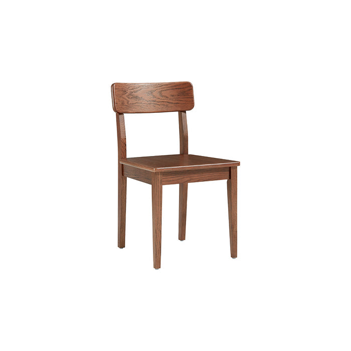 Edele Walnut Color Solid Timber Dining Chair with Subtle Curved Backrest