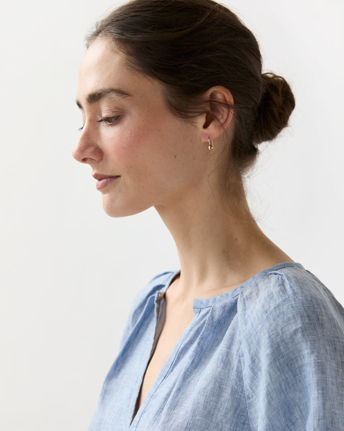 Egg Bead Earrings in Gold