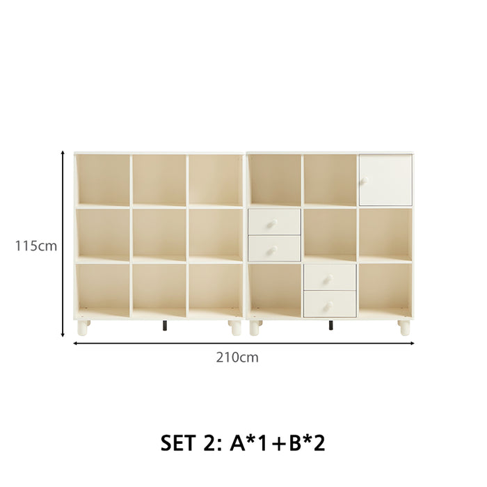 Elbert 105cm Bookcase/Bookshelf Modular Display Shelf & Storage Multiple Model