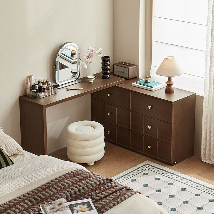 Eloise 3-Drawer/6-Drawer Single Bedroom Vanity Table with Drawer/Stool/Mirror Dressing Table Set