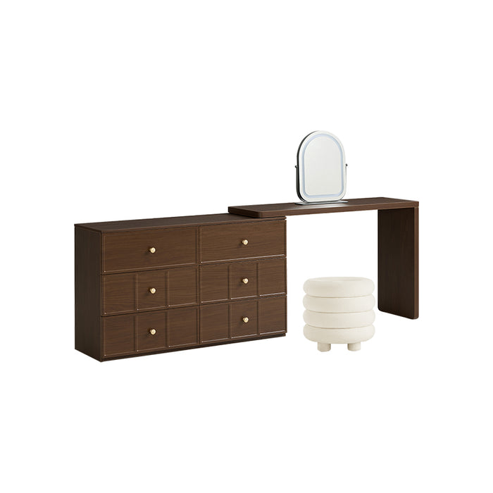 Eloise 3-Drawer/6-Drawer Single Bedroom Vanity Table with Drawer/Stool/Mirror Dressing Table Set