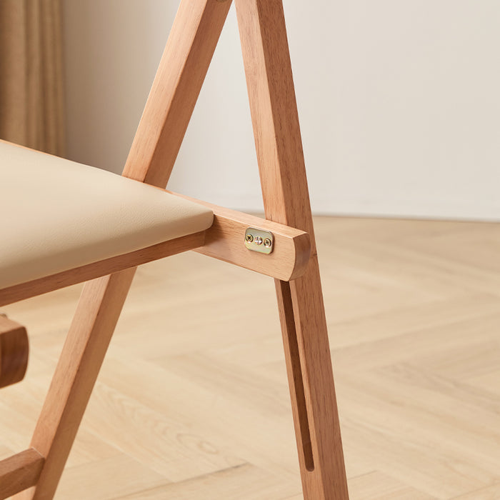 Emma Rubberwood Foldable Dining Chair with Upholstered Seat Cushion