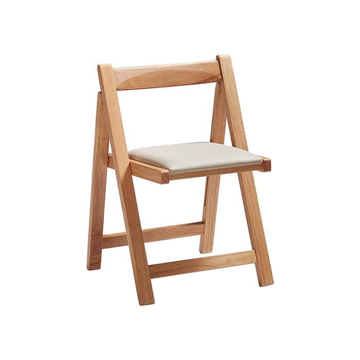 Emma Rubberwood Foldable Dining Chair with Upholstered Seat Cushion