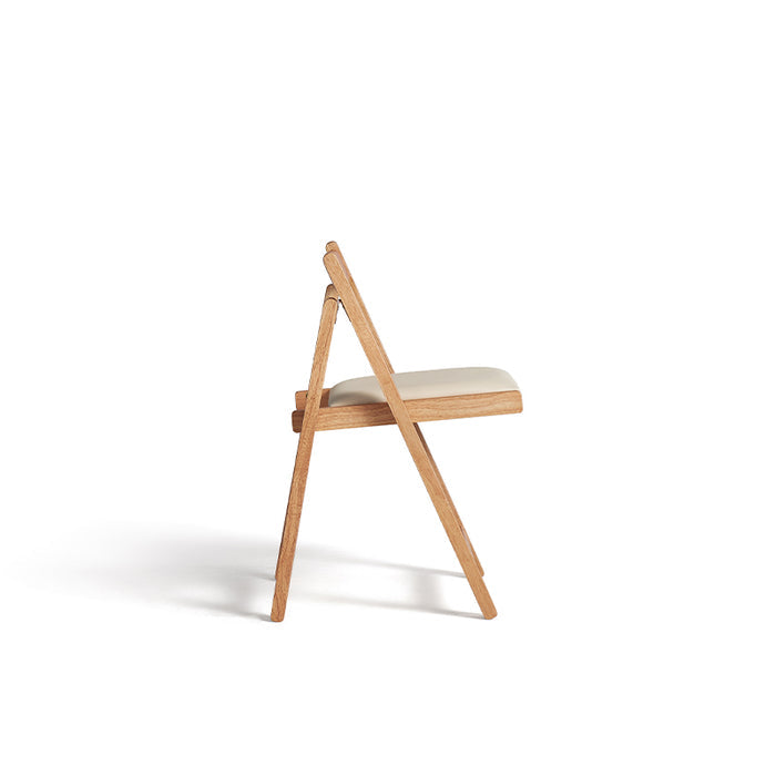 Emma Rubberwood Foldable Dining Chair with Upholstered Seat Cushion