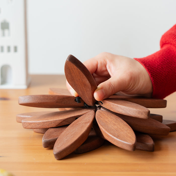 Errol Ebony Wood Creative Heat-Resistant Placemat For Dining Room
