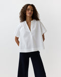 Estee Top in White Poplin
