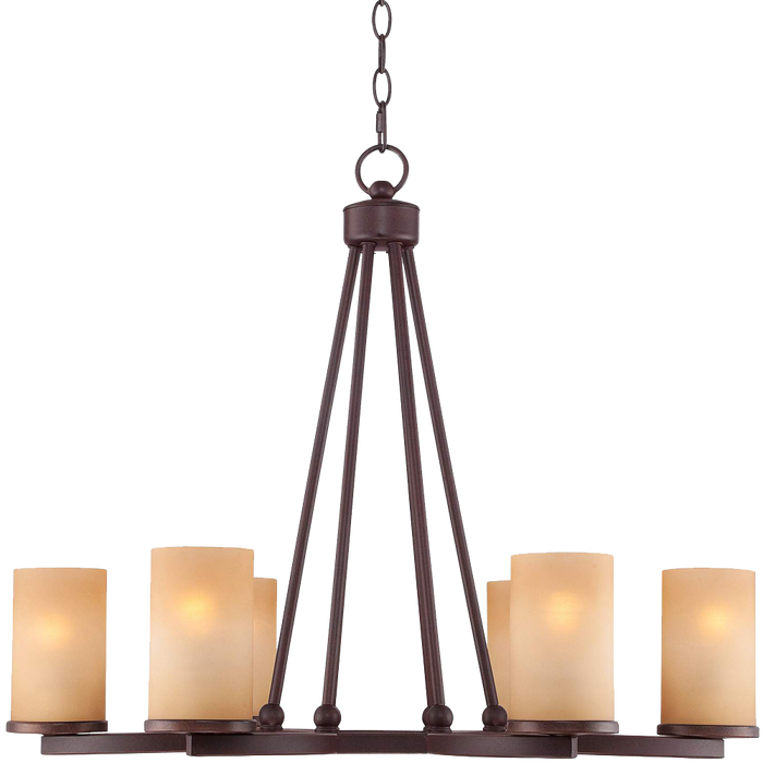 Fairport 6 Light 28wide Bronze Chandelier