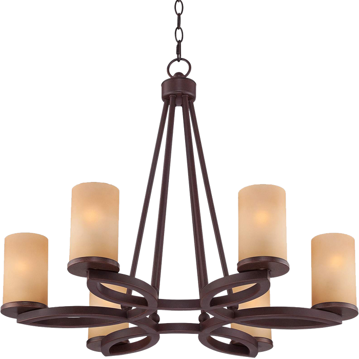 Fairport 6 Light 28wide Bronze Chandelier
