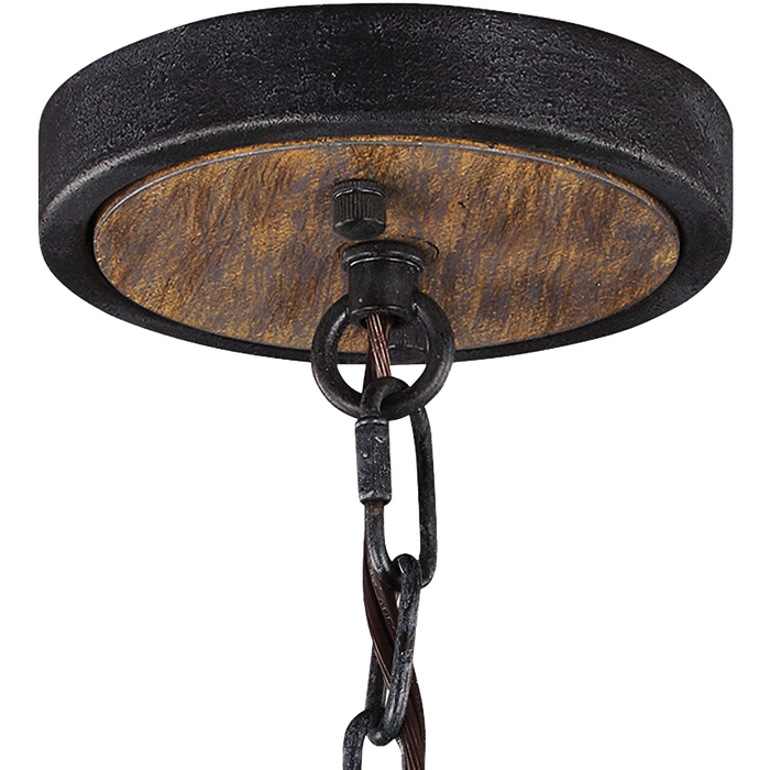 Feiss F3040 8wow Lorenz 8 Light Chandelier In Weathered Oak Wood