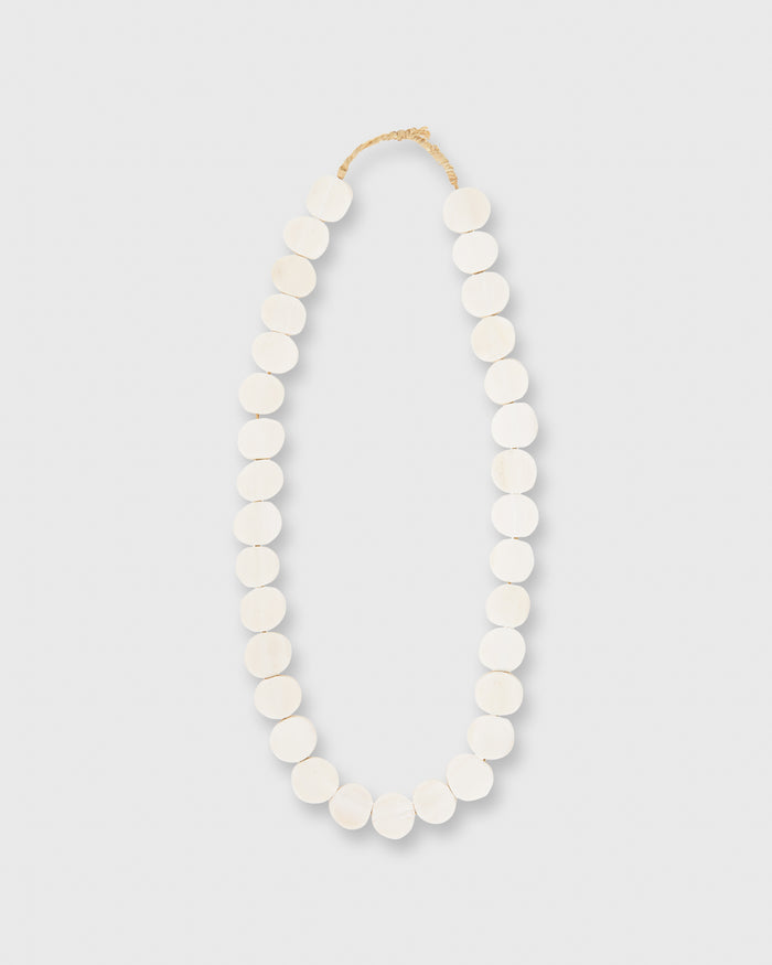 Flat Disk Cowbone Beads Ivory