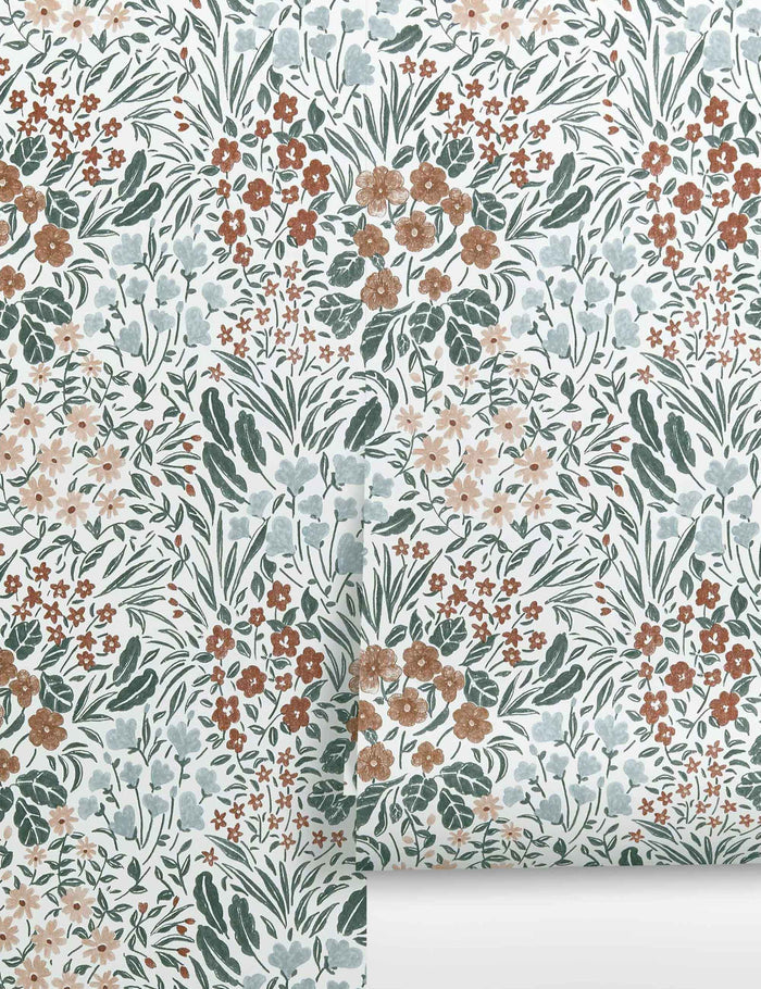 #color::dark | Dark-toned Floral Field Wallpaper by Rylee + Cru
