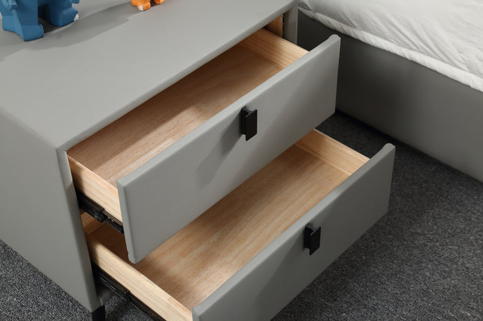 Flurie Upholstered Bedside Table/ Nightstand with Drawers