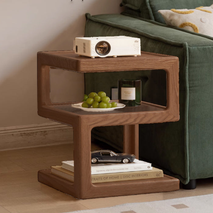 Gerald FAS-Graded Solid Oak Wood Coffee Table / Side Table Walnut Color