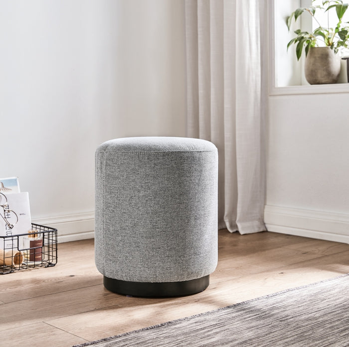 Grey Fabric Bedroom Makeup Stool for Vanity Table