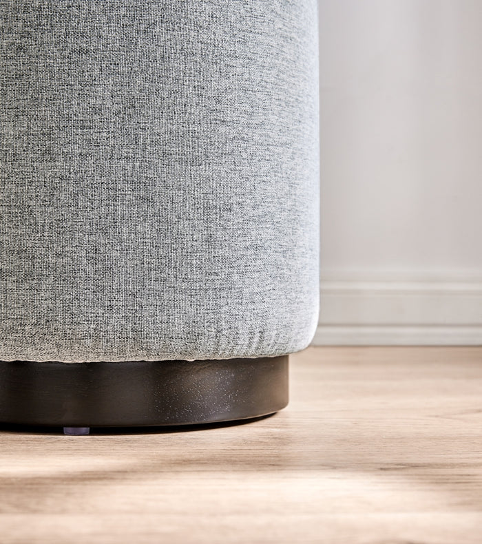 Grey Fabric Bedroom Makeup Stool for Vanity Table