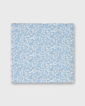 Hand-Rolled Cotton Pocket Square in Steel Blue Chamomile Liberty Fabric